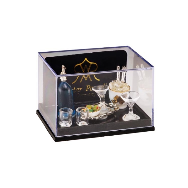 Bild von Barset mit Eiswürfeln, Gläsern und Soda Siphon