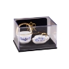 Picture of Basket and Leafbowl - Blue Onion Gold Design