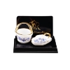 Picture of Basket and Leafbowl - Blue Onion Gold Design