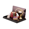 Picture of Reading Time with Books, Teacup, Glasses and Lamp - Rose Design