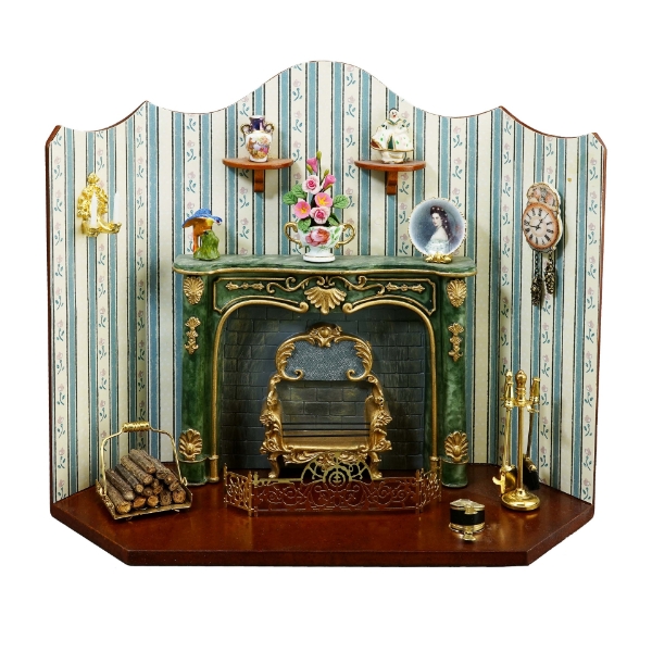 Bild von Panorama-Wandbild "Kaminzimmer"