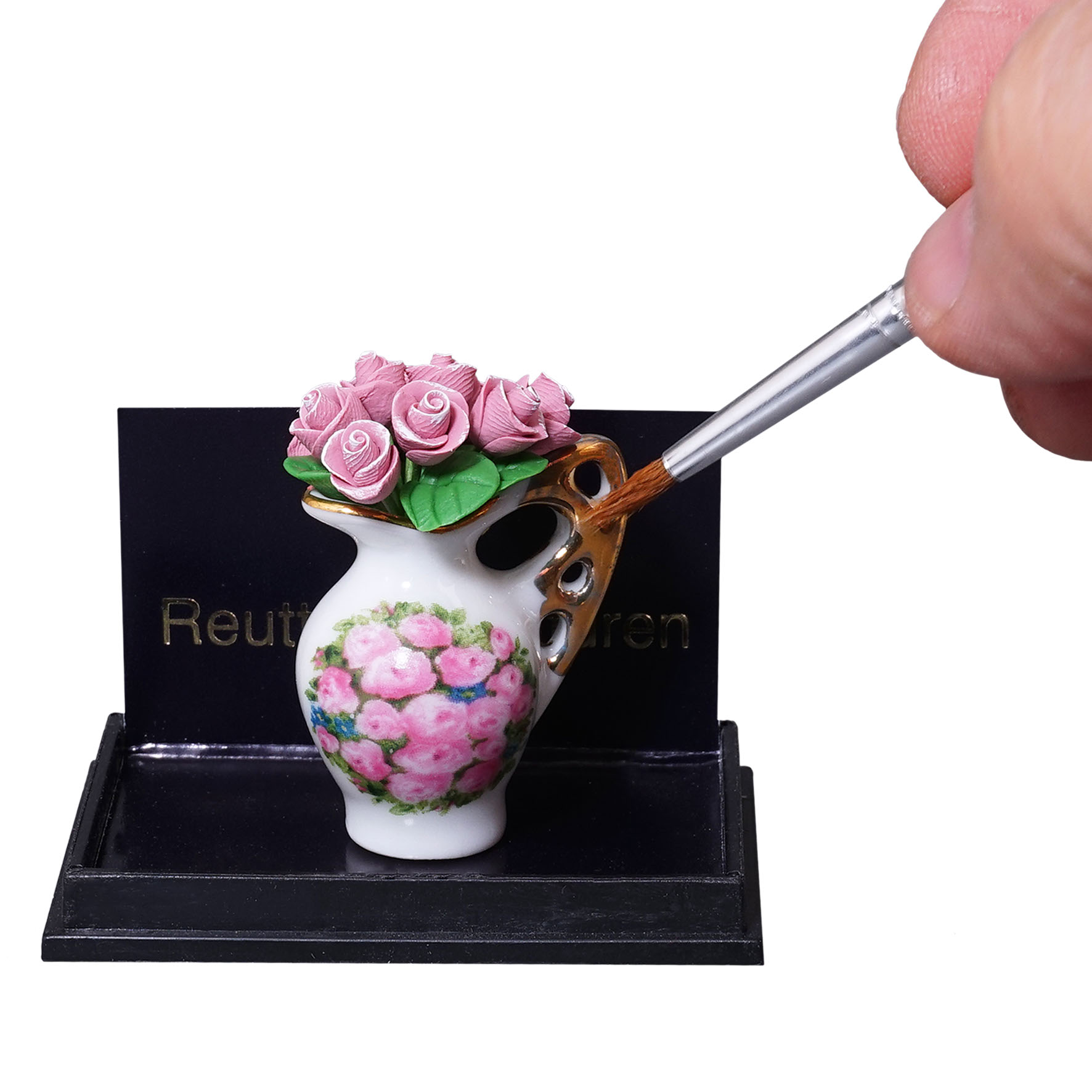 Onlineshop der Reutter Miniaturen GmbH.Flower Jar filled with Roses ...