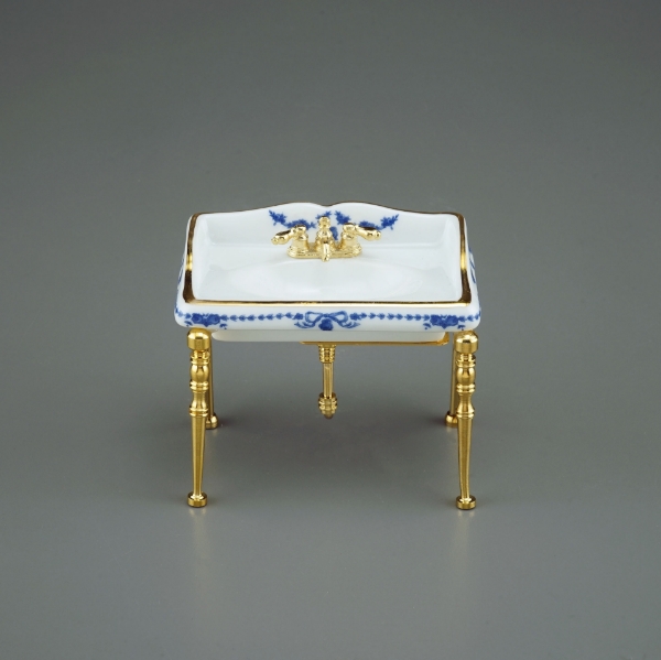 Picture of Single Sink- Blue Bow Design
